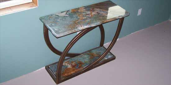 Louise Blue Granite Table.