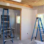 Living Room and Kitchen Drywall.