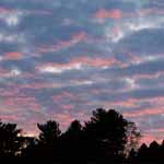 Wonderful pink and blue clouds.