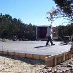 Pouring slab for the Garage/Apartment at Babble On Industries.