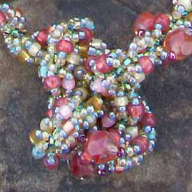 Pink Crystal Necklace by Jane Kimmel