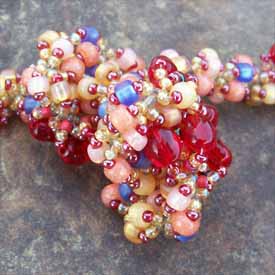 Red Crystal Necklace by Jane Kimmel