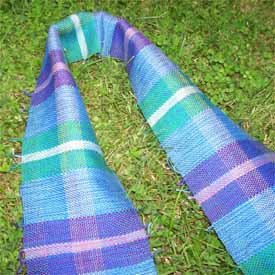 Woven Plaid Scarf by Jane Kimmel